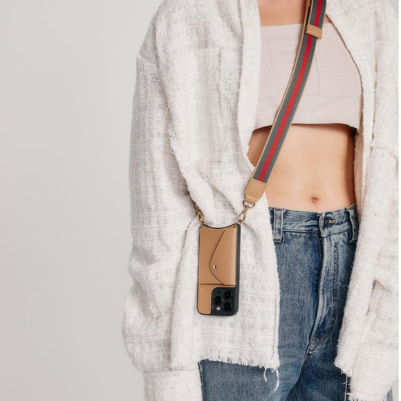 Bandolier KIMBERLY Crossbody Phone Case in Tan/Gold - Picture 4 of 8